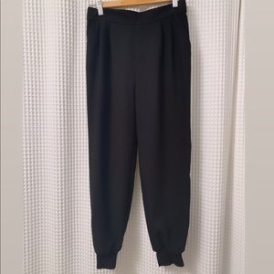 Black Polyester Jogger Pant